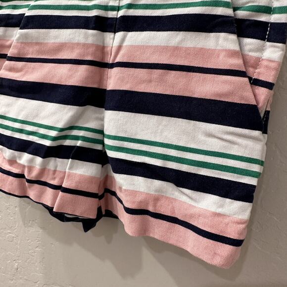 Janie and Jack Pink, Green, & Blue Striped Shorts - Picture 4 of 7